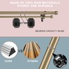 Lwiiom Double Blackout Curtain Rods 72 to 144 Inches (6-12