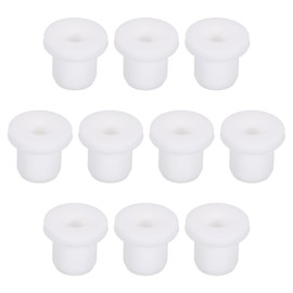 sourcing map 10Pcs T Type Rubber Grommet Mount Dia 9mm ID 5mm H 11mm Seal Protection Flexible Hole Plugs for Cable Pipe White