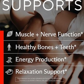Premium Magnesium Citrate Capsules - Powerful 500mg Magnesium Oxide & Citrate Supplement - Helps Support Healthy Bones, Muscles, Teeth, Energy & Relax