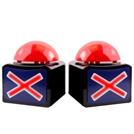 YONEBUYONE Game Buzzer, Game Answer Buzzer for Game Show with Light & Alarm Sound Game Show Button Box Party Contest Prop Toy Quiz Got Talent Buzzer Family feud Game with Buzzer buzzers for Classroom