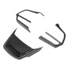 3pcs Steering Wheel Trim Kit Carbon Fiber Color ABS Frame