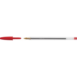 Bic Cristal Refillable Ballpoint Pens, Pack of 10, Medium Point Red