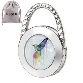 KSMD Purse Hooks for Table and Bars,Portable Purse Hanger Organizers Hooks Handbag Holder Pocketbook Holder Bag Storage for Desk Bag Hook,Foldable Folding Table Hook Hanger (Hummingbird)