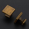 Cabinet Knobs Antique Brass Square Knobs for Cabinets and Drawers