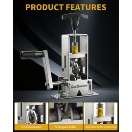 CuzConven Wire Stripper Machine,0.03-1 Inch Wire Stripping Machine with Hand Crank,Portable Steel Frame Drill Powered Stripping Tool for Scrap Copper Wire Cable Recycling