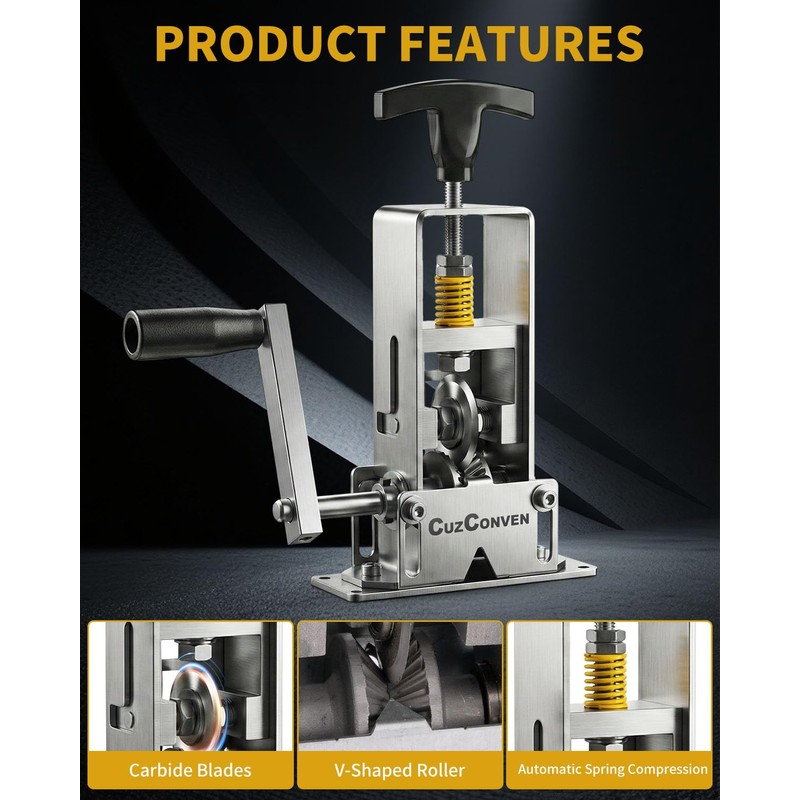 CuzConven Wire Stripper Machine,0.03-1 Inch Wire Stripping Machine with Hand