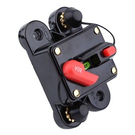 Watris Veiyi Circuit Breaker DC12-24V Car Fuse Holder Circuit Breaker Circuit Breaker for Car Marine Boat Bike Stereo Audio 80-300A (80A)