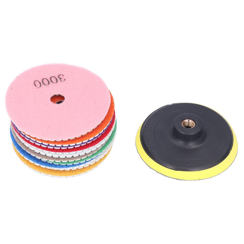 11Pcs/Set Diamond Polishing Pads Sanding Abrasive Disc with Backer Pad