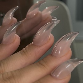 Pinky Cat Claw Handmade Nail Tips - Short Cat Claw / 핑키 캣클로우 수제네일팁 - 숏 캣클로우