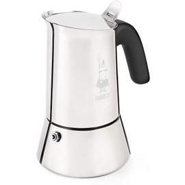 Bialetti Venus Caffettiera in Acciaio Inox, Adatta all'Induzione, Inossidabile, Argento, 6 Tazze