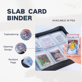 KUOOKING Graded Card Binder – Holds 60 Slabs, 6-Pocket Binder for PSA Standard Card Slabs