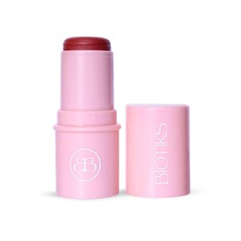 Blush en crema, multiusos en barra, rubor en crema, humectante, FPS 15, (con vitamina C y E, Semilla de uva) para piel grasa, sensible, seca, con antioxidantes, 3 en 1. (Tono cereza)