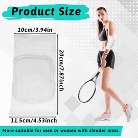 cobee 1 Pair Tandem Volleyball Elbow Pads, Arm Brace Ventilate Sport Elbow Protector Strap, White Elbows Pad Arm Pads With Padded Soft Support Cushion for Men And Women