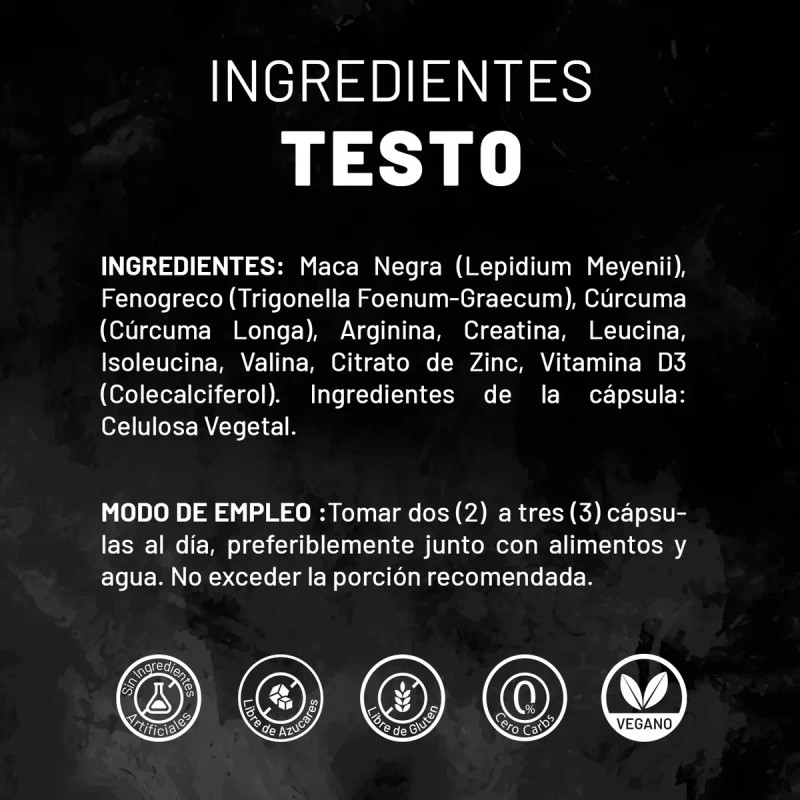Testo Vitamina Hombres Diablo Power Sabor 180 Caps