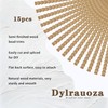 Dylrauoza Beaded Wood Trim Molding, 15 Pack Unfinished Half-Round Decorative
