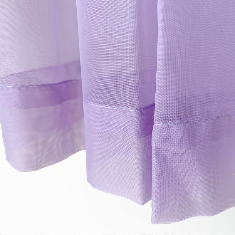 Set of 2 Luxton Lilac Voile Sheer Curtains Rod Pocket