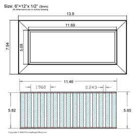 Chameleon Floor Vent Registers - Match Any Floor Tile, Hardwood or Laminate (6 x 12 x 1/2)