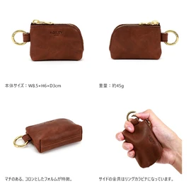 Agility affa "Ams" Key Pouch, Key Case, Smart Key, Stylish, Cute, Mini Pouch, Carabiner, Pink