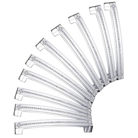 LANC Modern Cabinet Knobs and Pulls Shiny Drawer/Furniture Handles with Screws All Metal Stylish Kitchen Hardware 10 Pack, Silver, B203P128-P10