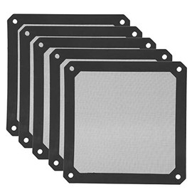 Filtro de ventilador enfriador de 5 piezas, 120 x 120 x 1,7 mm Filtro de polvo de marco de malla de ventilador de computadora magnético de PVC, Rejillas de cubierta de ventilador de enfriador de PC