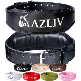 AZLIV AZ7 Training Belt, Muscle Level, MF Leather, Durable, Lightweight, Soft (Black, M)