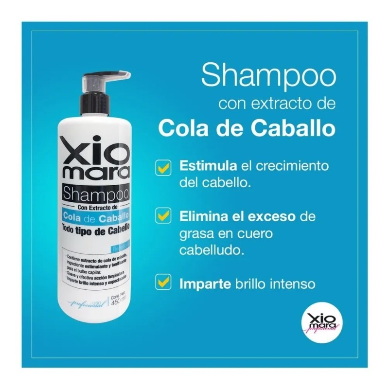 Shampoo Cola Caballo Crecimiento Acelerado Xiomara 450