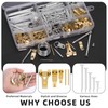 Glarks 279pcs Picture Hanging Equipment, Hanging Hardware with Hooks, Wire,