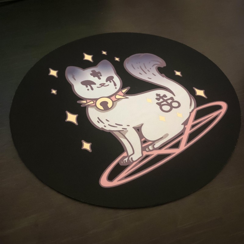 Spooky Kawaii Pastel Goth Mouse Pads - 3mm Thick, 20cm