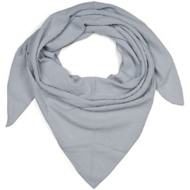 styleBREAKER 01020044 Women's Cotton Muslin Triangle Scarf Plain Colours Muslin Scarf Lightweight Scarf, lightgrey