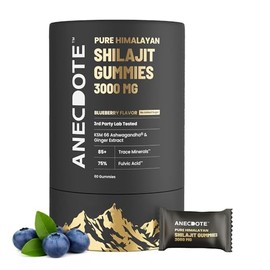 ANECDOTE Himalayan Shilajit Gummies 3000mg | Boosts Energy & Stamina | Supports Muscle Strength & Recovery | Enhances Nutrient Absorption | 75% Fulvic Acid, 85+ Trace Minerals | Pack of 60