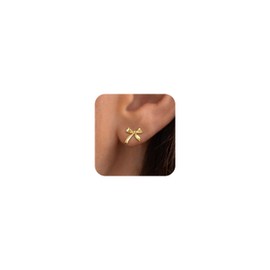 Bow Earrings for Women Rhinestone Ribbon Stud Earrings Mothers Day Gifts from Daughter Cute Teen Girl Gifts Elegant Wedding Guest Dresses for Women