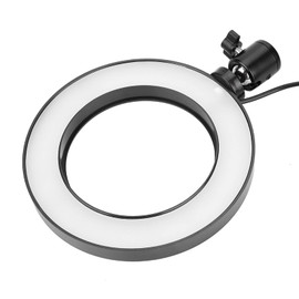Portable Photography Lighting Kit, 6 Inch Ring Shape Video Light LED Video Lamp 3 Colors Eye Protection Light Adjustable Brightness Fill Light for Podcast, Makeup, Indoor Lighting
