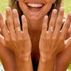 ABJFJE Adjustable Gold Silver Letter Rings for Women Dainty Crystal