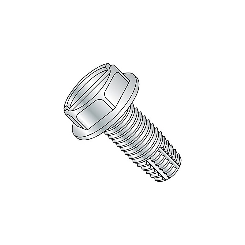 Small Parts 1412FSW Steel Thread Cutting Screw, Zinc Plated Finish,
