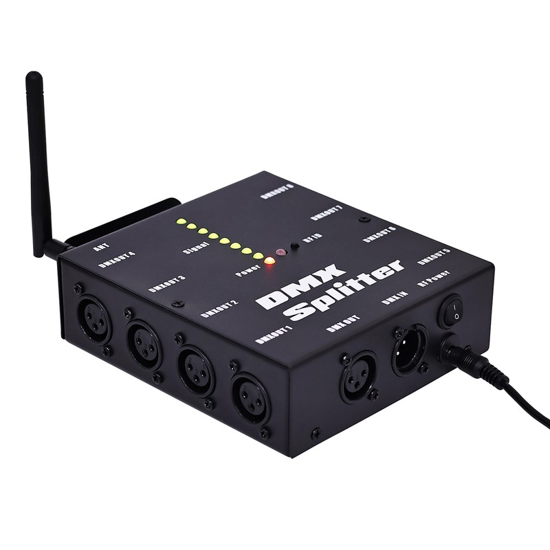 Wireless Lighting Signal Amplifier Distributor Signal Decoder 8 Channel Signal