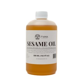 Sesame Massage Oil - Cured & Organic (16.9 oz, 500 ml (with pump))