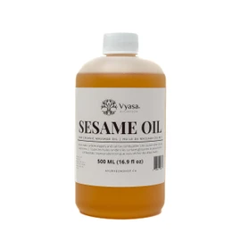 Sesame Massage Oil - Cured & Organic (16.9 oz, 500 ml (with pump))