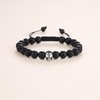 COAI Bracelet with Skull Charm, Matte Onyx, Matte Onyx