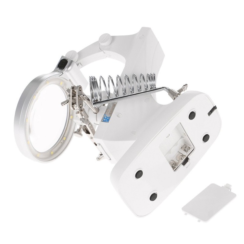 Zmart Multi-function Soldered Holder LED Magnifier 3 X 4.5 X Magnifying Glass