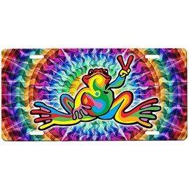 Peace Frog License Plate