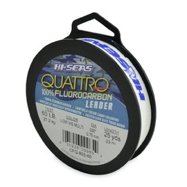 HI-SEAS Quattro 100-Percent Fluorocarbon Leader, Camouflage, 25-Yard/60-Pound