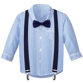 Sichtbare Boys Braces with Bow Tie Set, Adjustable Y-Shape for Children Aged 1-7 Years with a Height of 85-135 cm, Perfect for School Parties, navy blue