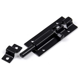 TRIXES 75mm Slide Bolt Lock - for Bathroom Toilet Shed - Door Lock - Catch - Latch - Matte Black – for Home Yard Garden – Easy Install - Screws Included
