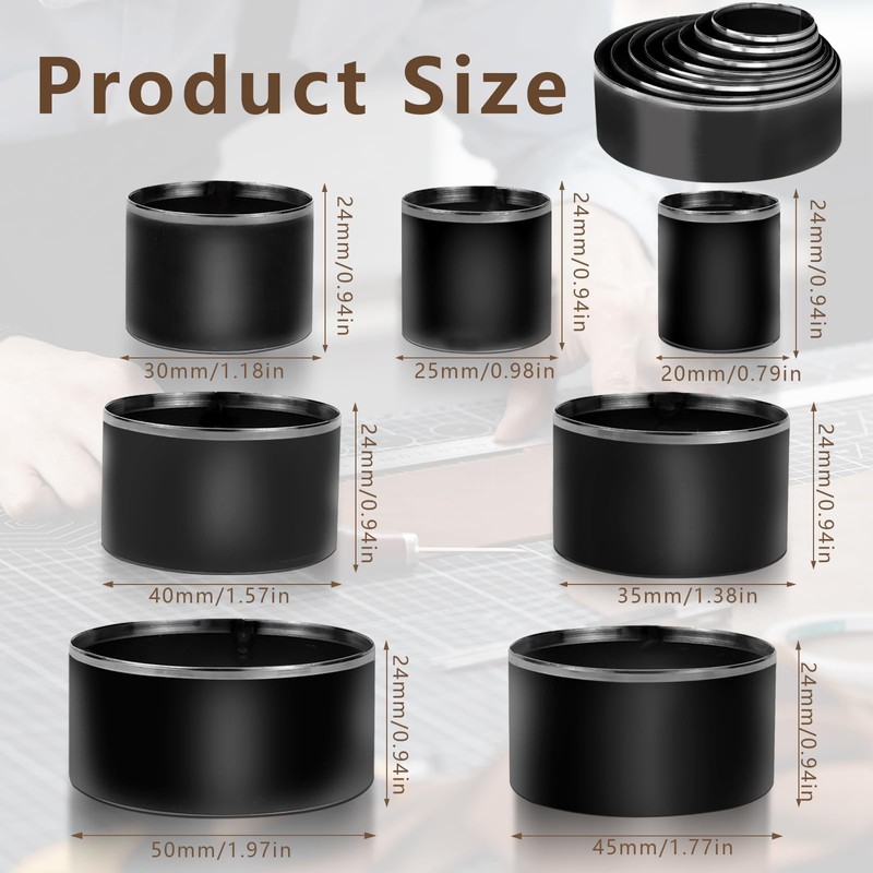 Hole Punch Leather Set 7 Pieces Round Hole Punch Tool