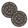 2 x 10cm Viking Magical Runic Compass Vinyl Stickers -