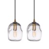 CASAMOTION Pendant Lights Kitchen Island Clear Glass Organic Globe Modern