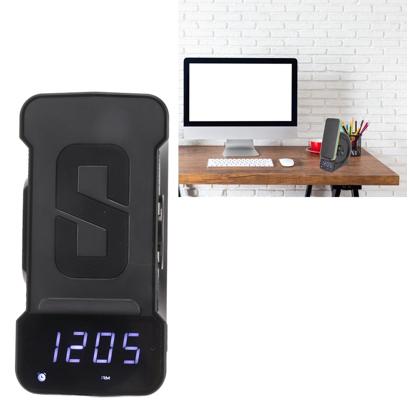 3 in 1 Bluetooth Speaker PC ABS Alarm Clock with