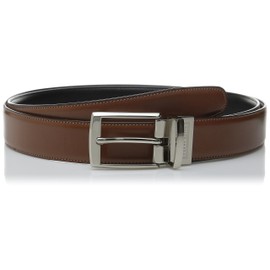 Perry Ellis Men's Portfolio Tan Amigo Belt, Luggage/Black Reversible, 36