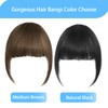 Ishua Clip in Bangs, Real Human Hair Bangs Hairpieces Wig,