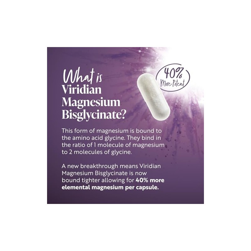 Viridian - High Potency Magnesium Bisglycinate - 120 Capsules –